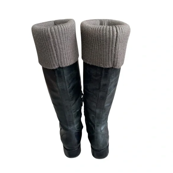 Cole Haan Black and Gray Lace Up Boots - Picture 5 of 9